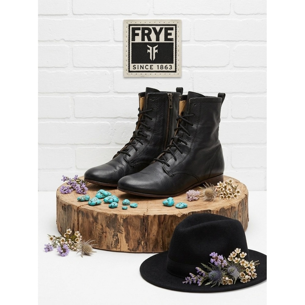 FRYE Jillian Leather Boots🖤 Gothcore Cottagecore Boho Cowgirl Desert moto